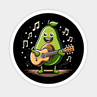 avocado playing guitar - music Magnet